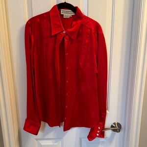 Red Classy Button Down Shirt